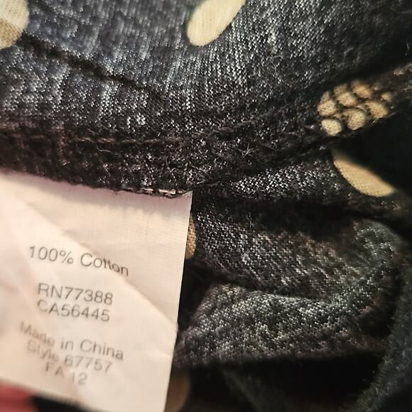 J Crew Tan & Black Polka Dot Ruffle Top Sz XS - Picture 9 of 10